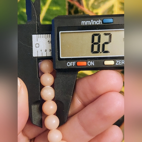 8mm Pink Opal Tree of Life Charm Beaded Crystal Stretch Bracelet - Picture 3 of 3